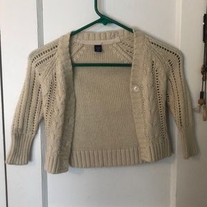 baby Gap Cream Knit Cardigan 2T